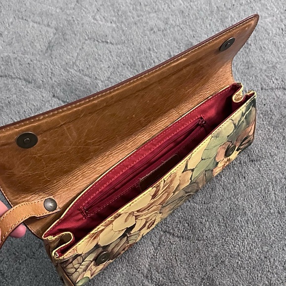 Maurizio Taiuti Floral Genuine Leather Made In Italy Hand Clutch Wristlet - Picture 4 of 7